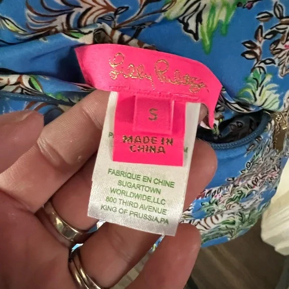 NWOT Lilly Pulitzer Tropical Blue/Animal Print Reversible Vest - Picture 4 of 8